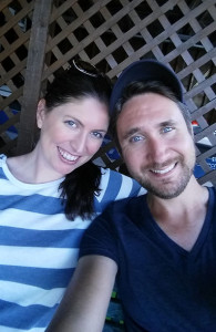 Rocking swing on the dock