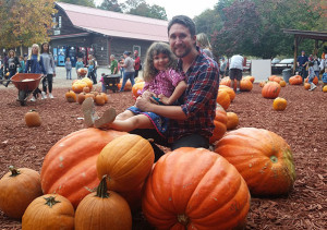 Daddy and Mia pumpkin party
